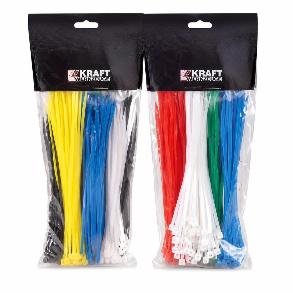 Kabelbinder XXL-Pack wiederverwendbar 180-tlg. KRAFT Angebot bei Norma