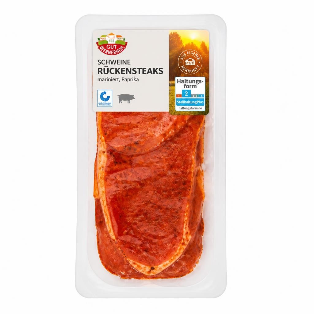 Schweine Rückensteaks 1 kg Angebot bei Norma