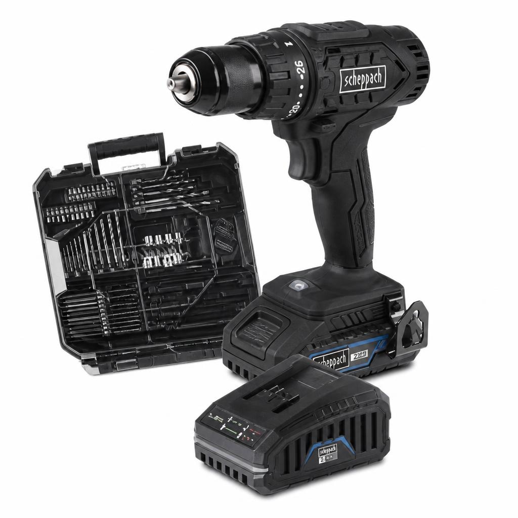 Akku-Bohrschrauber-Set C-BSB74/1BE-X-BLACK SCHEPPACH Angebot bei Bauhaus