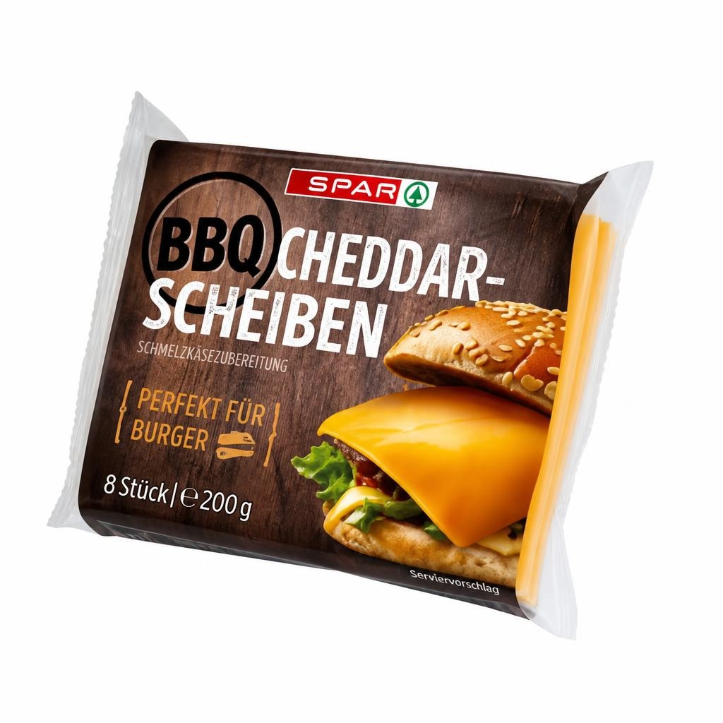 SPAR BBQ Cheddar Schmelzkäse Scheiben 200 g Angebot bei Spar