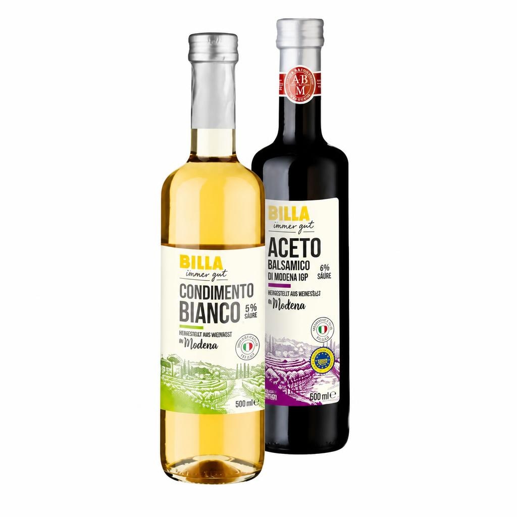 BILLA immer gut Aceto Balsamico oder Condimento Bianco 0,5 Liter Angebot bei Billa