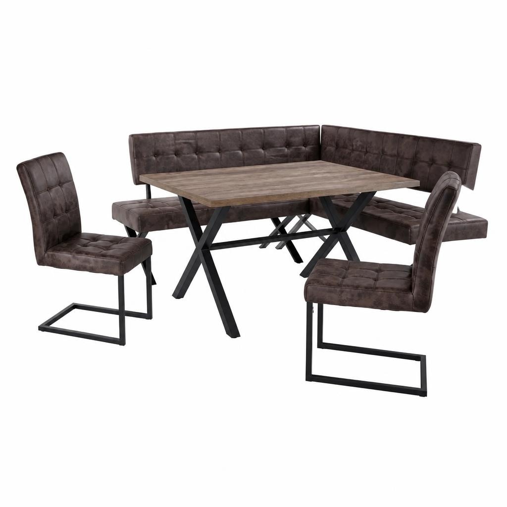 Eckbank Lederlook Vintage Braun ca. 200x150 cm Angebot bei Möbelix