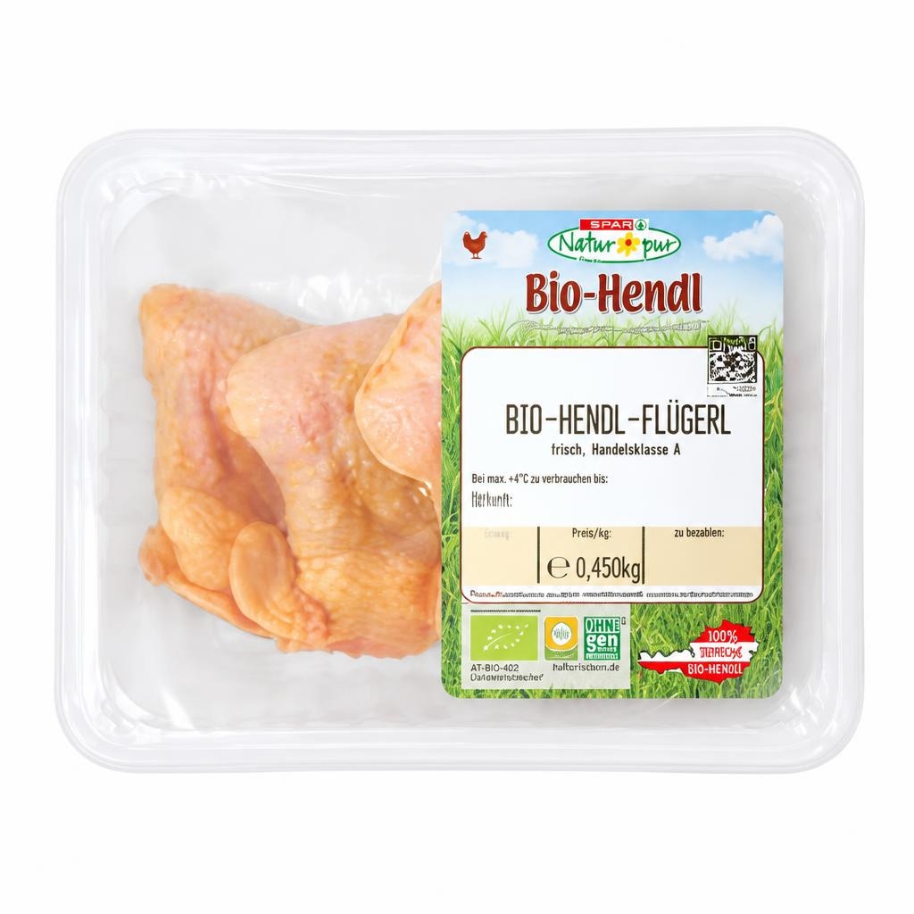 Bio-Hendl-Flügerl 450 g SPAR Natur*pur Angebot bei Eurospar