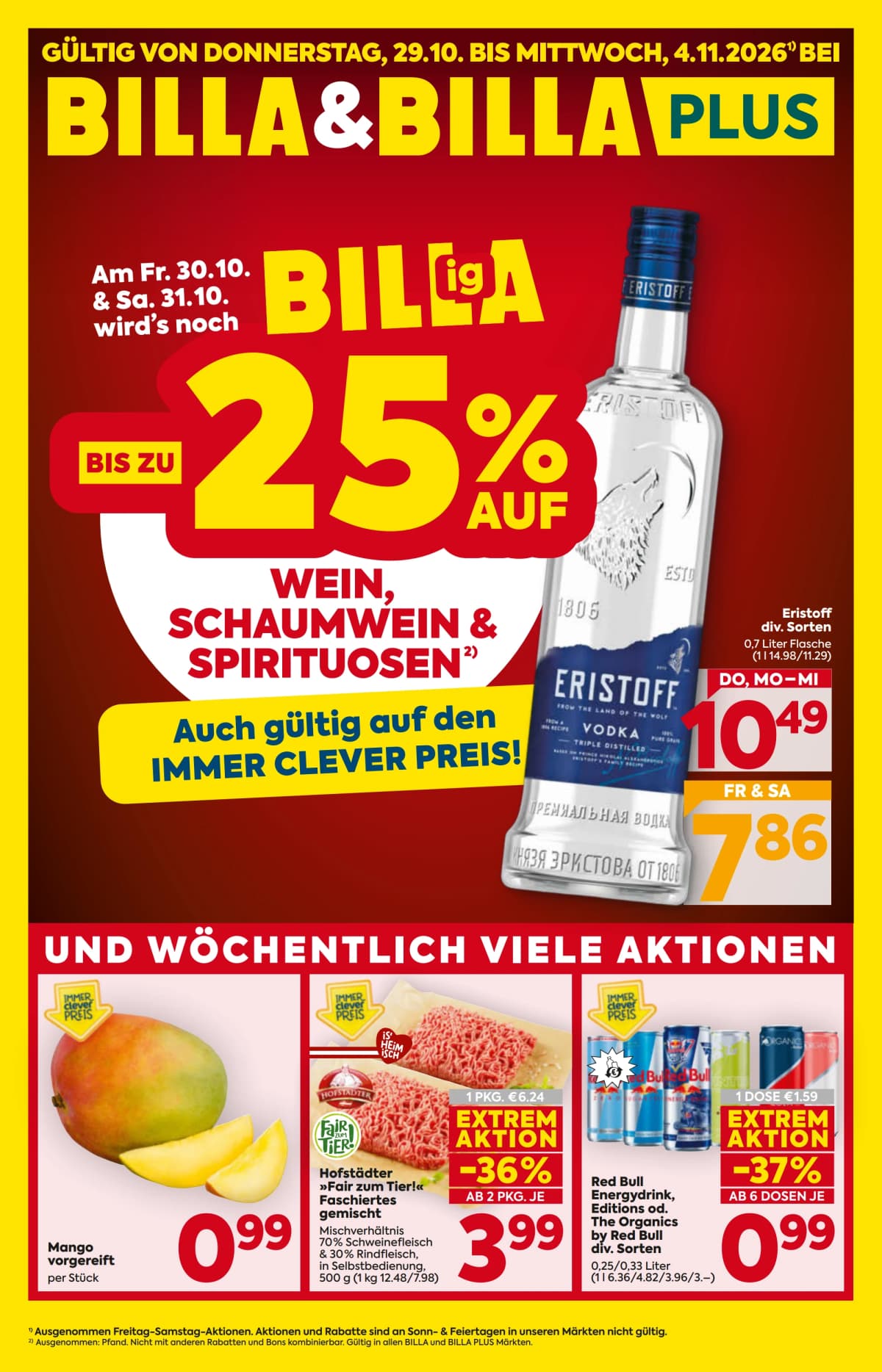 Billa katalog Aktuelle Angebote, 29.10.2026. – 04.11.2026.