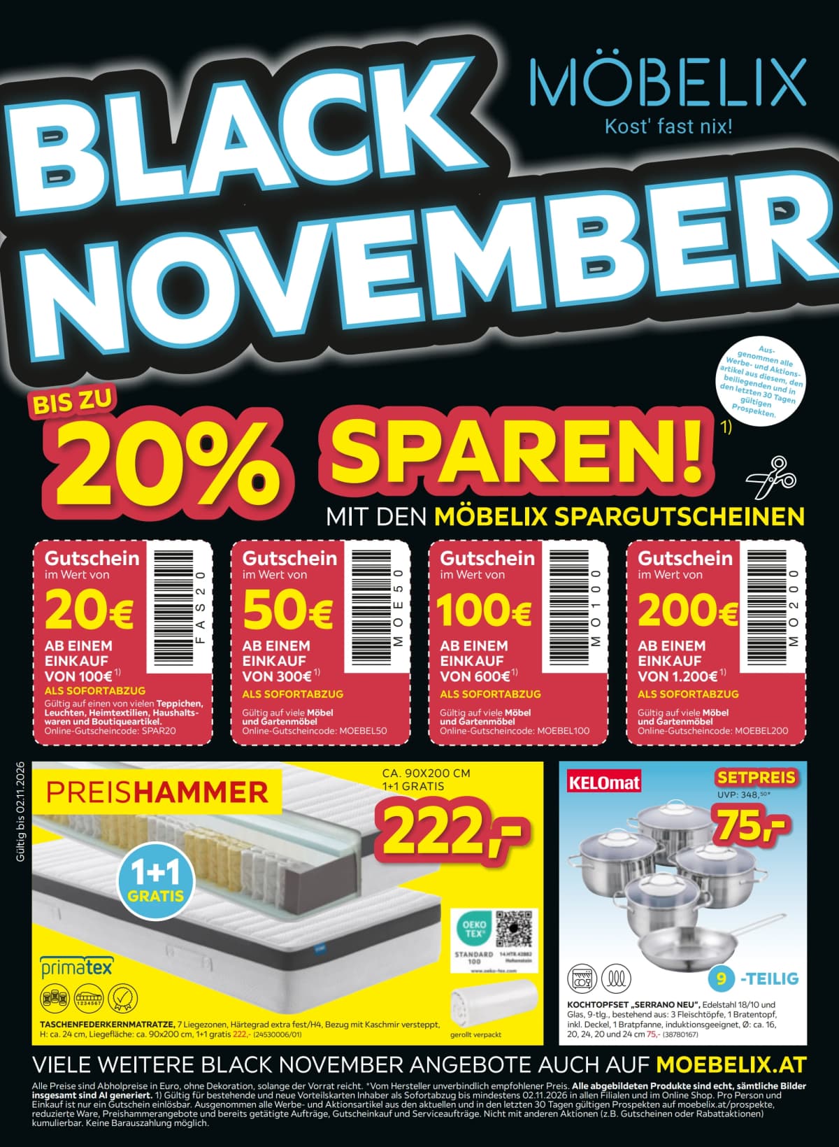 Möbelix katalog Black November, 27.10.2026. – 02.11.2026.