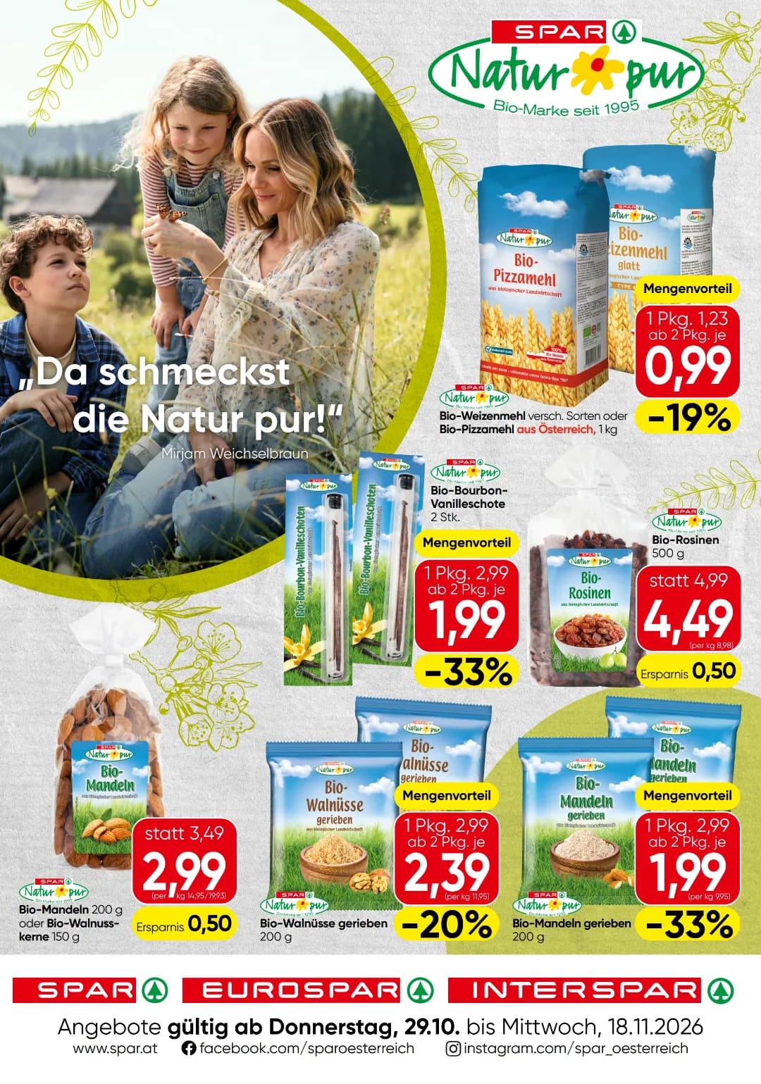 Spar katalog Natur Pur, 29.10.2026. – 18.11.2026.