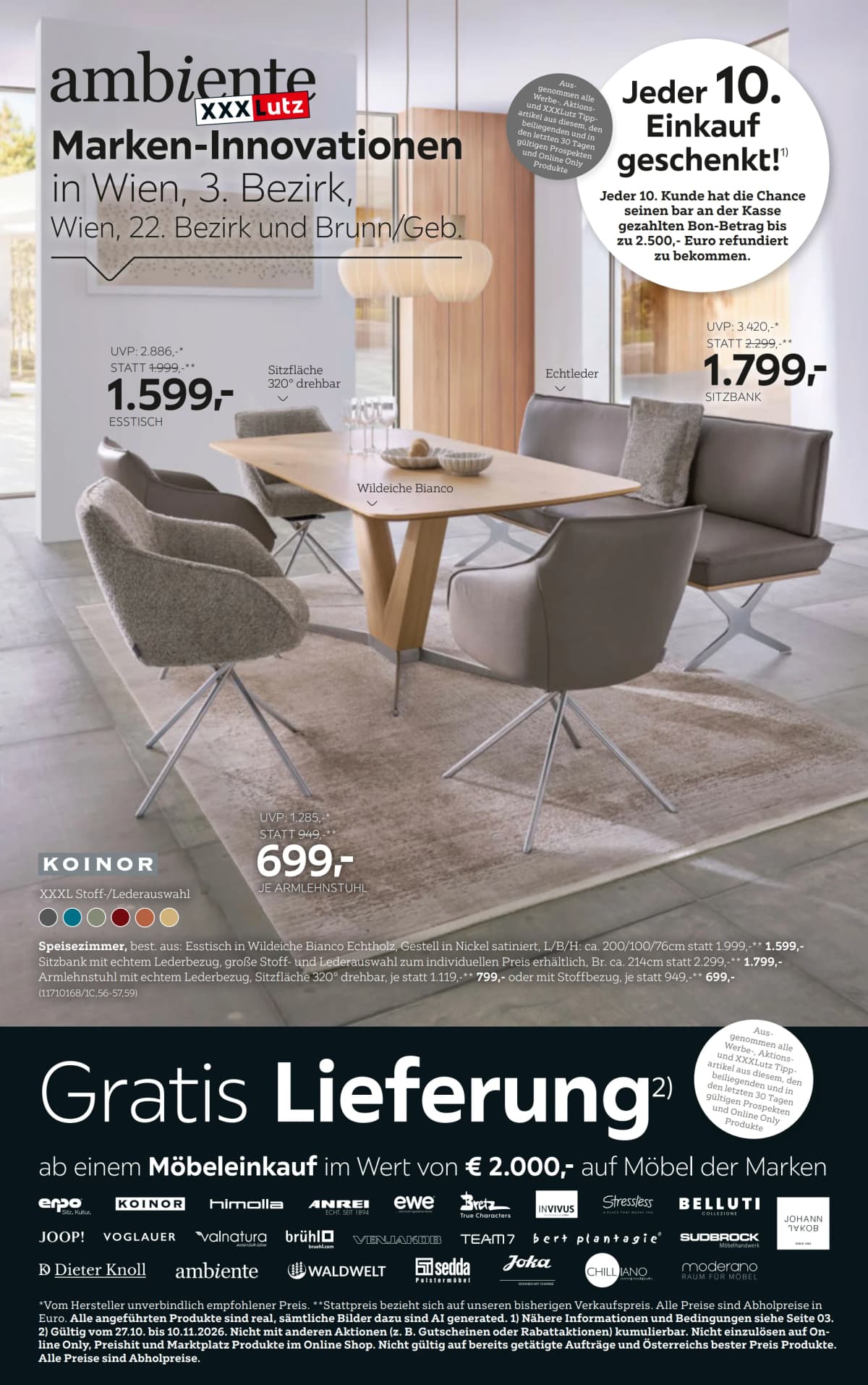 XXXLutz katalog Gratis Lieferung, 27.10.2026. – 10.11.2026.
