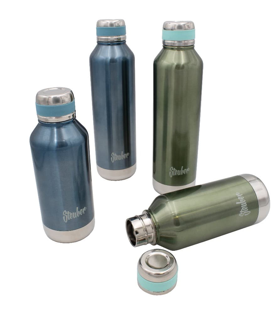 Steuber Edelstahl-Metallic-Isolierflasche, ca. 500 ml oder ca. 750 ml – Norma