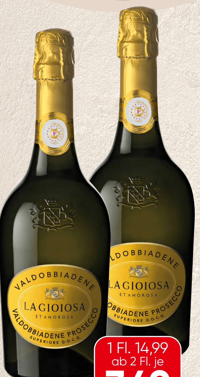 La Gioiosa Prosecco Valdobbiadene DOCG, 0,75 Liter – Spar