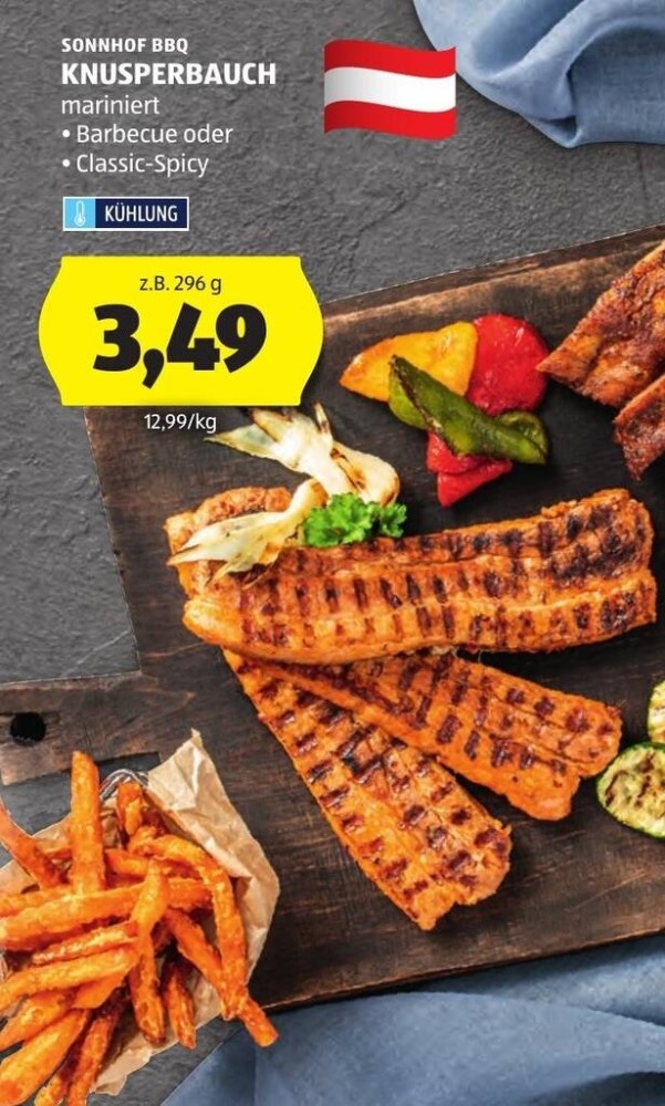 Sonnhof BBQ Knusperbauch 296 g Angebot bei Hofer