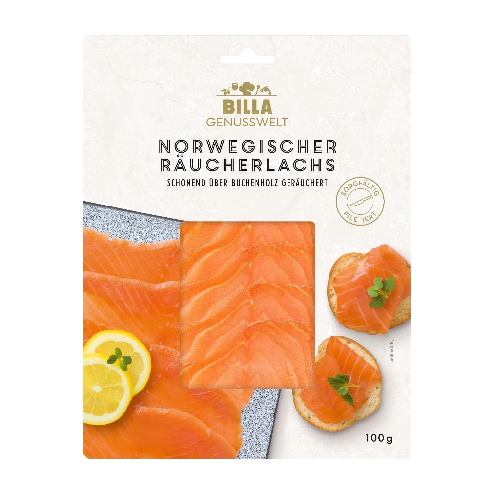 BILLA Genusswelt Färöer Räucherlachs, 100 g – Billa