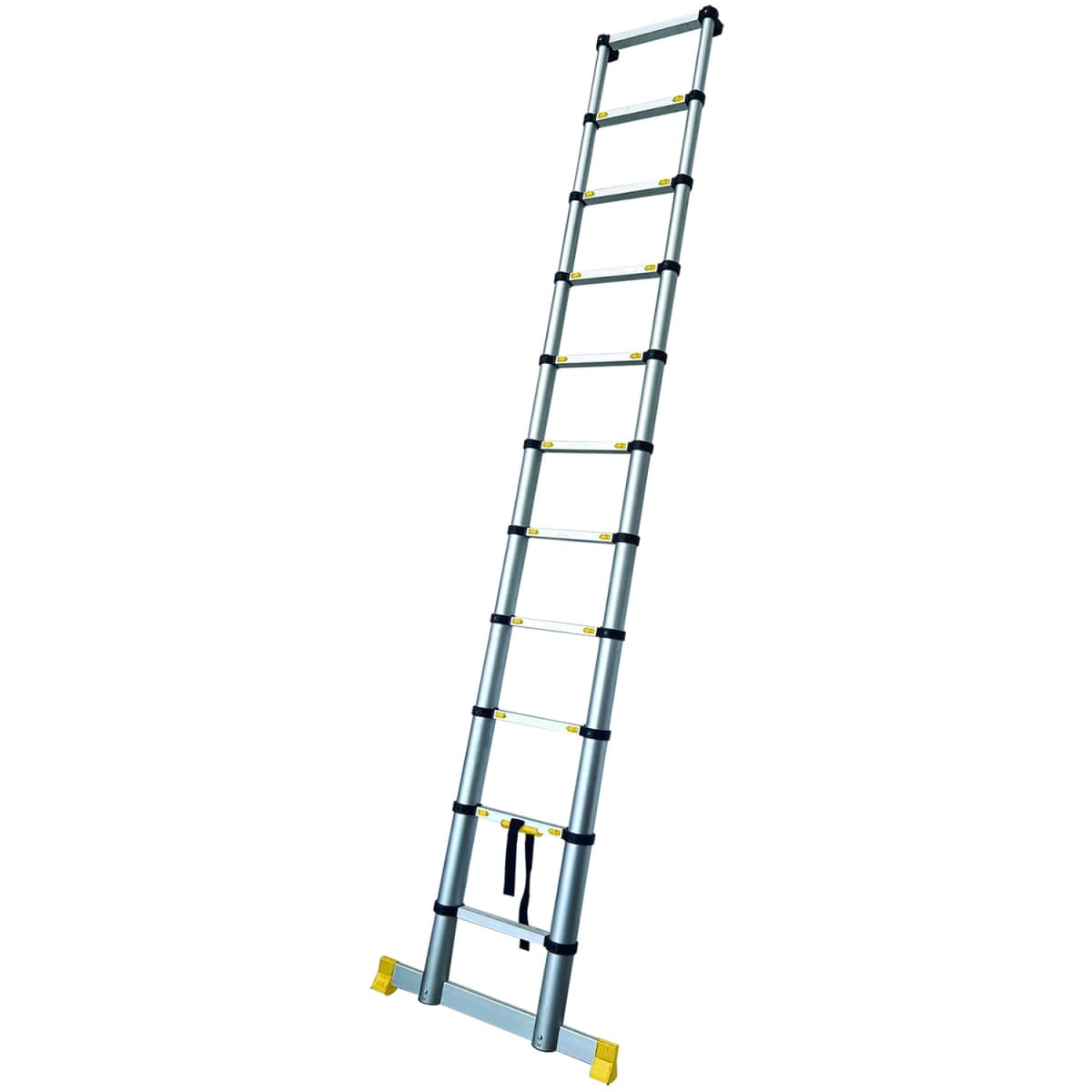 Alu-Teleskopleiter 11 Sprossen, Sprossen-Ø 4 cm, Arbeitshöhe max. 400 cm – Zgonc