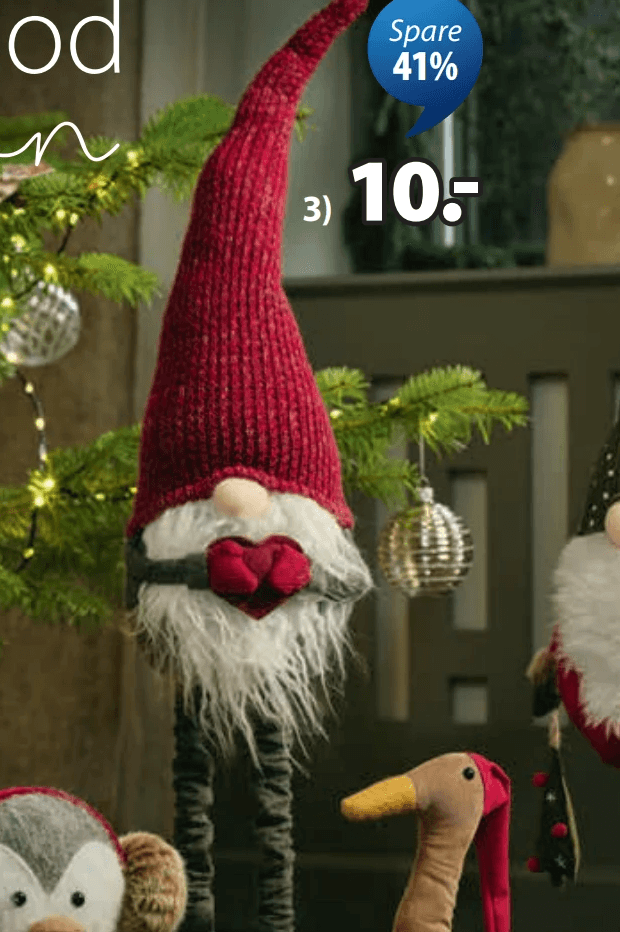 Weihnachtswichtel Vili, B12 x L28 x H48 cm – Jysk
