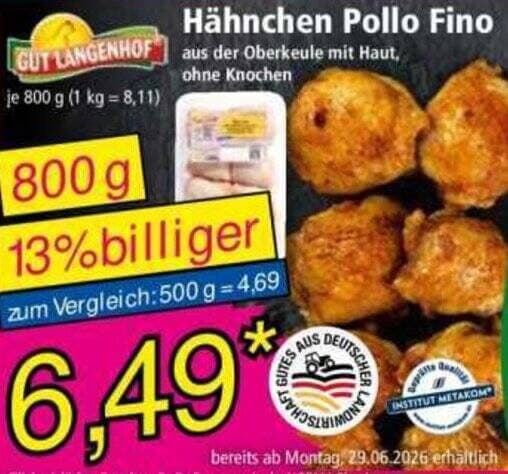 Hähnchen Pollo Fino, 800 g Gut Langenhof – Norma