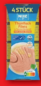 NIXE Thunfischfilets 4x 185 g Angebot bei Lidl