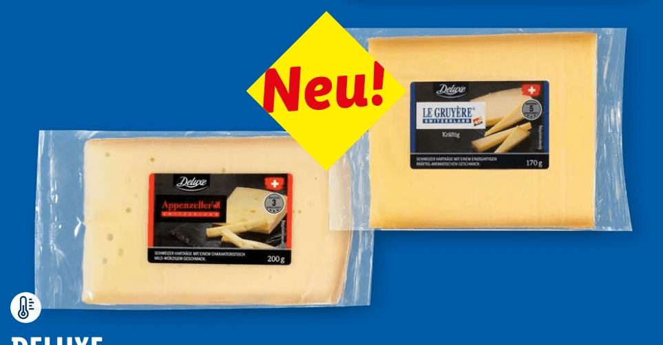 Deluxe Schweizer Käsestücke, 200 g / 170 g – Lidl