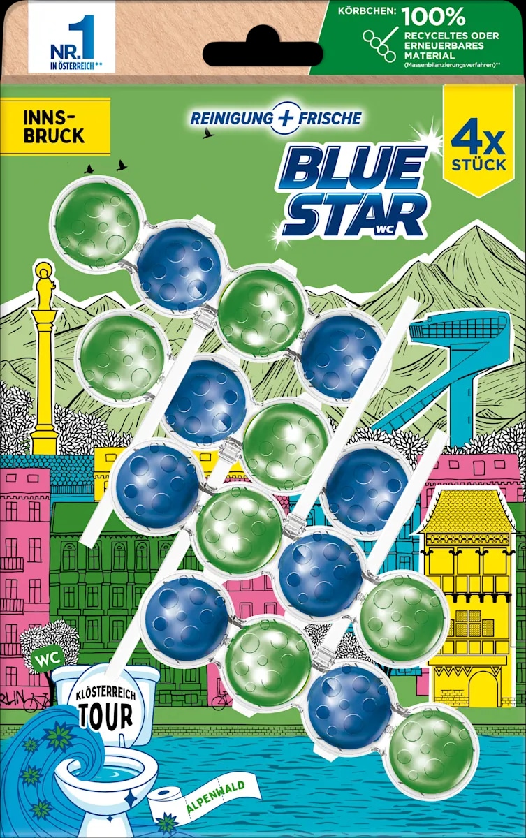 Blue Star WC-Beckensteine 4 Stück Angebot bei Bipa