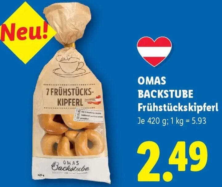 Omas Backstube Frühstückskipferl 420 g Angebot bei Lidl