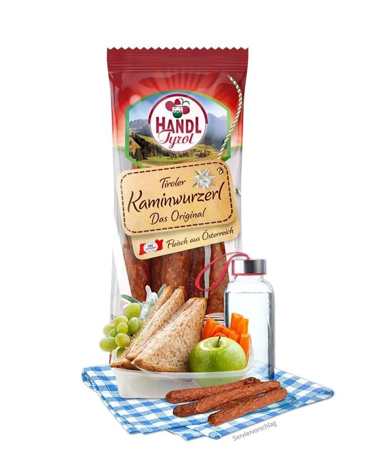 Handl Alm-Rohschinken, Kaminwurzerl, Kaminwurzerl scharf, Bauchspeck, Almjause, Speckwürfel, Karreespeck oder Schinkenspeck 100-g–150-g-Packung Angebot bei Interspar