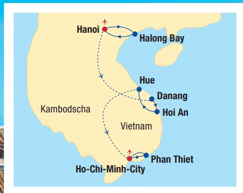 Vietnam Rundreise & Baden 14 Nächte Angebot bei Billa Reisen
