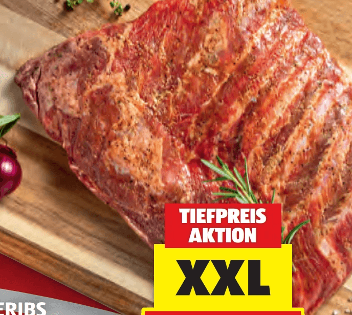 Sonnhof BBQ XXL Spareribs St. Louis Cut, 1 kg – Hofer