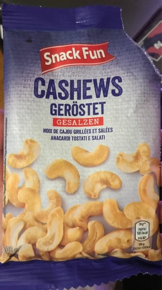 Cashews, 200 g Snack Fun – Hofer