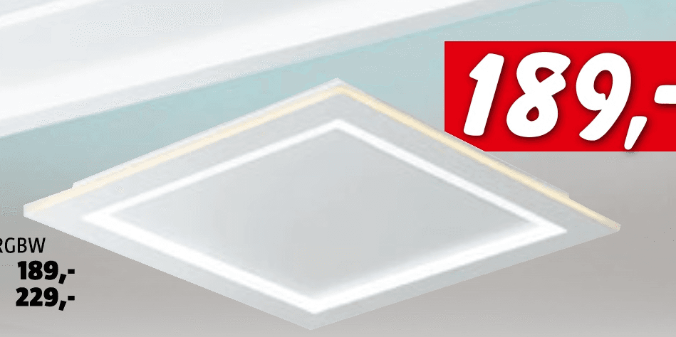 LED-Deckenleuchte Padrogiano-Z, 59,5 x 59,5 cm – Bauhaus