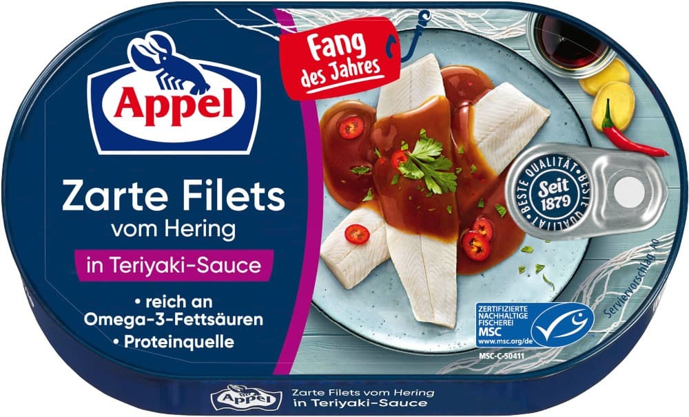 Herings-Filets, 190 g / 200 g Appel – Norma