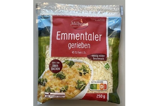 Milbona Emmentaler gerieben 250 g Angebot bei Lidl