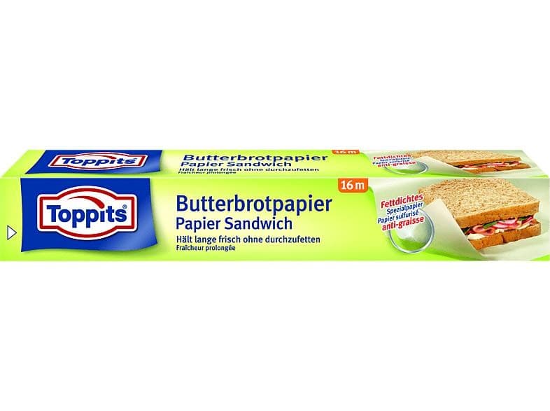 Butterbrotpapier, 16 m TOPPITS – Maximarkt