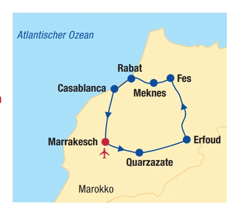 MAROKKO Zauberhaftes Land 7 Nächte Angebot bei Billa Reisen