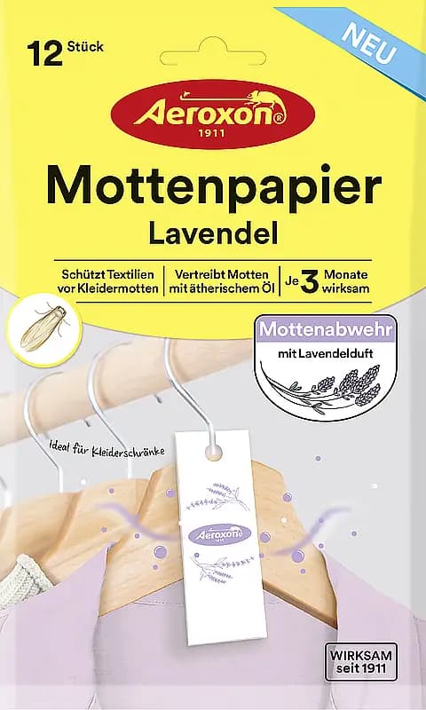 Mottenpapier Lavendel 12 Stück Aeroxon Angebot bei Norma