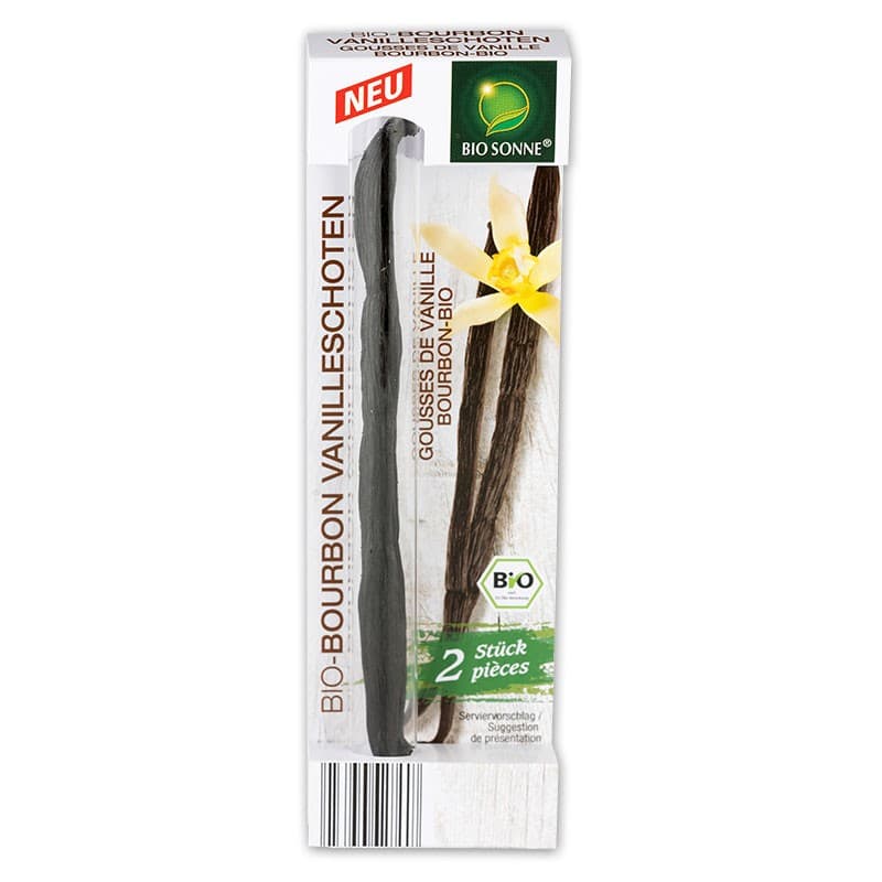 Bio Bourbon Vanille-schoten, je 2 Stück BIO SONNE® – Norma