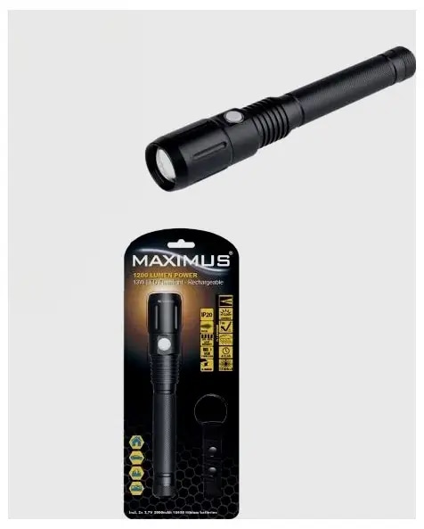 2in1 LED-Akku-Taschenlampe Maximus Angebot bei Norma