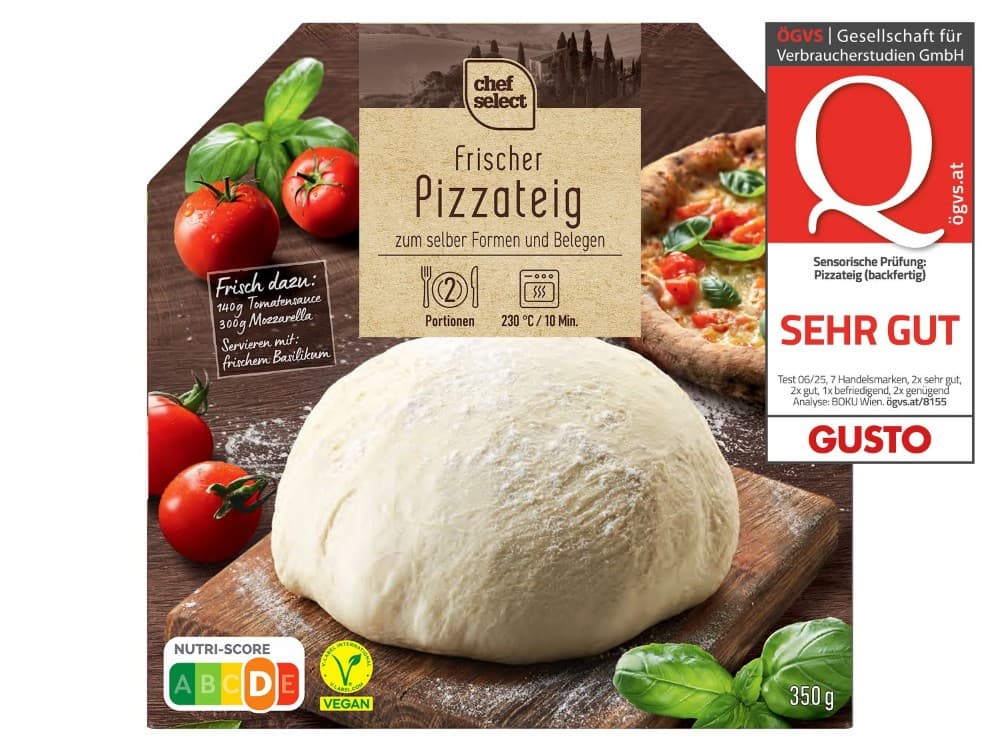 Frischer Pizzateig, 350 g Chef Select – Lidl