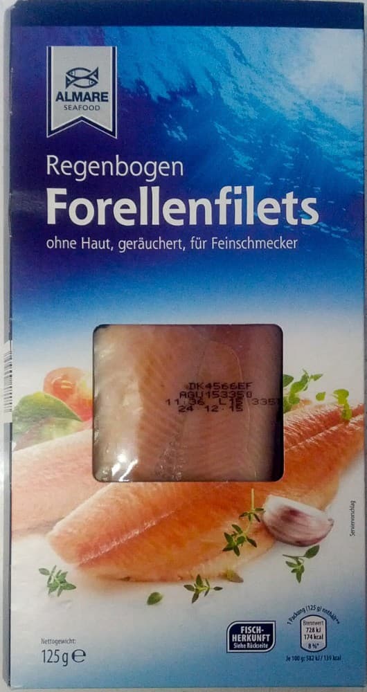 Regenbogenforellenfilets, 125 g Almare Seafood – Hofer