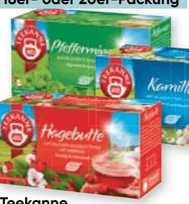 Teekanne Klassiker Früchte-, Kräuter-, Schwarz- oder Grüntee, 18er- oder 20er-Packung – Maximarkt