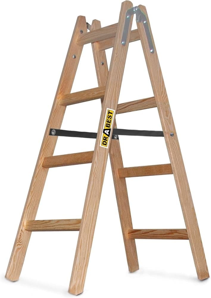 Holzleiter, 4 Tritte, 134 cm – Zgonc