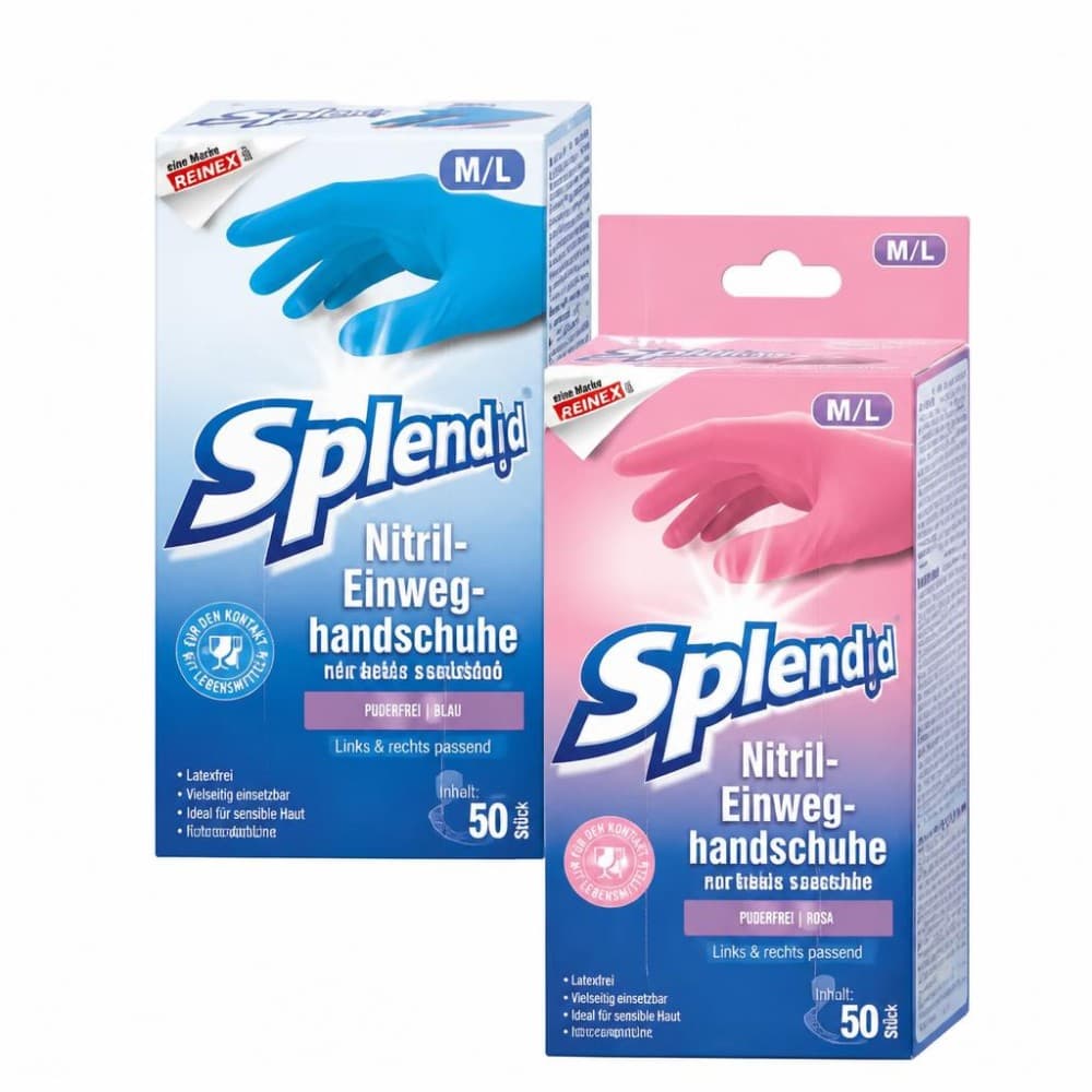 Splendid Nitril-Einweghandschuhe, 50 Stück – Maximarkt