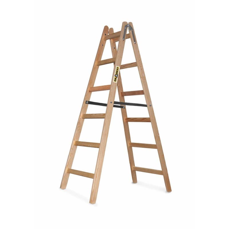 Holzleiter, 6 Tritte, 190 cm – Zgonc