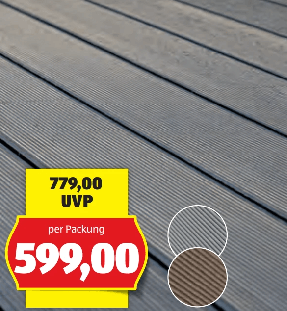 Terrassendielen Anthrazit 10 M² HOME DELUXE Angebot bei Hofer
