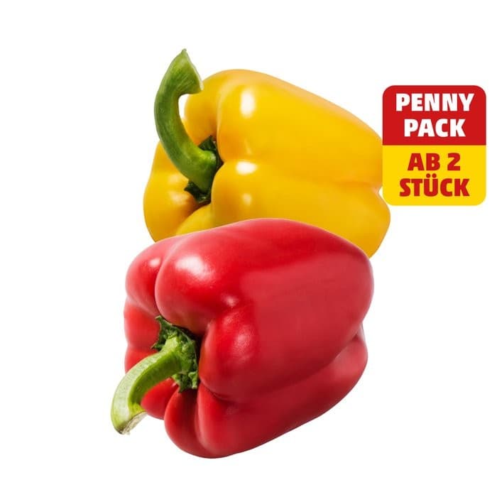 Paprika rot od. gelb Kl. I pro Stück Angebot bei Penny