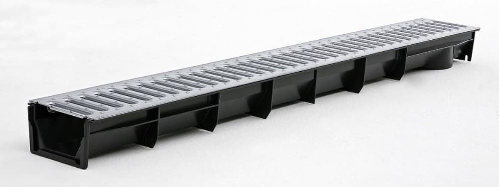 Entwässerungsrinne 3er-Set, je ca. 100 x 12 x 8,5 cm Power Garden – Norma