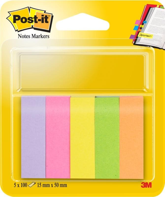 Notes Markers, 5 x 100 Blatt Post-it – Interspar