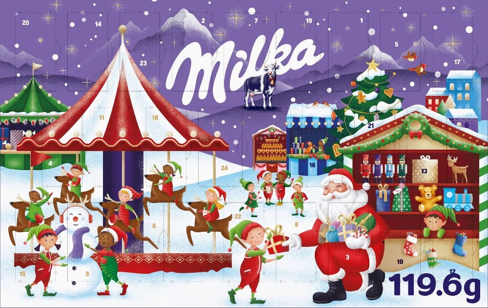 Milka Naps Adventkalender, 119,6 g – Hofer