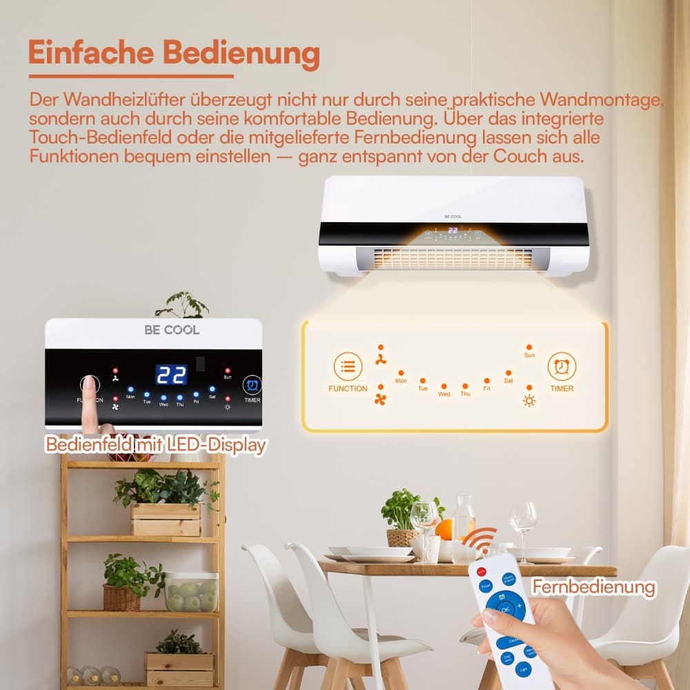 PTC-Wandheizlüfter BCWII26, 2200 W – Zgonc