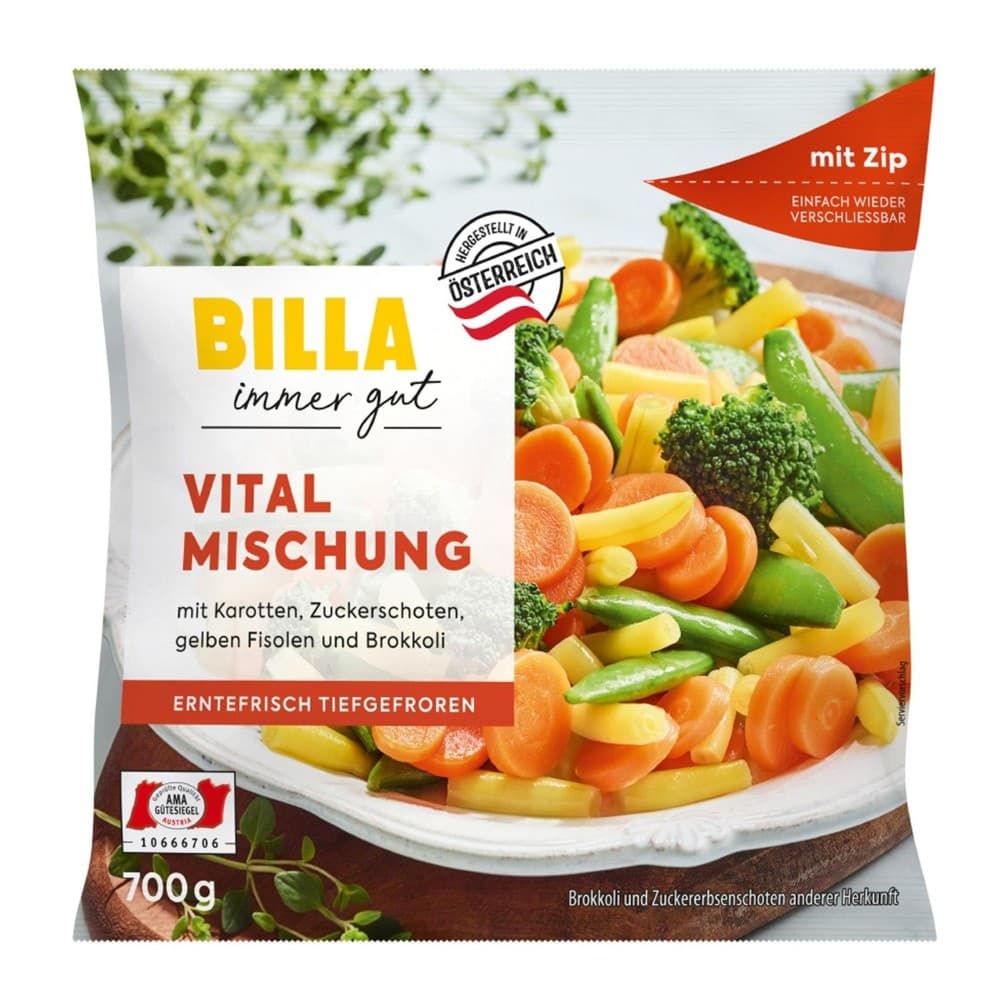 BILLA immer gut Gemüse Vorteilspackung div. Sorten, 700 g – Billa
