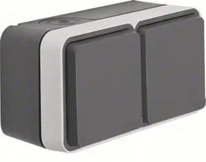 Aufputz-Schalterserie W.1 2-fach horizontal Berker Angebot bei Bauhaus