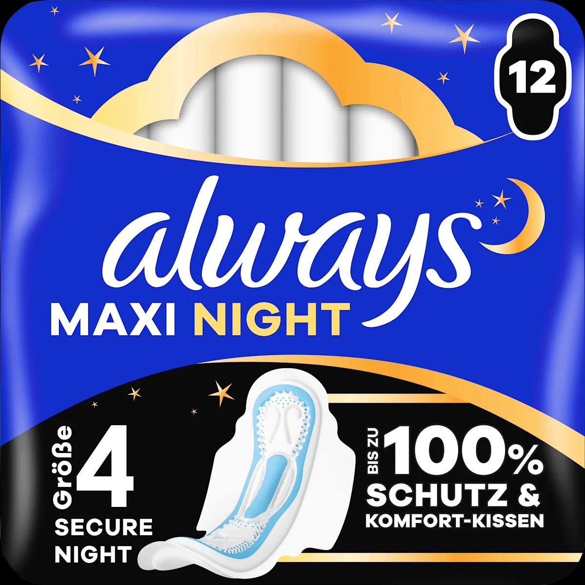 Binden Maxi Night mit Flügel 12 Stk. Always Angebot bei Dm