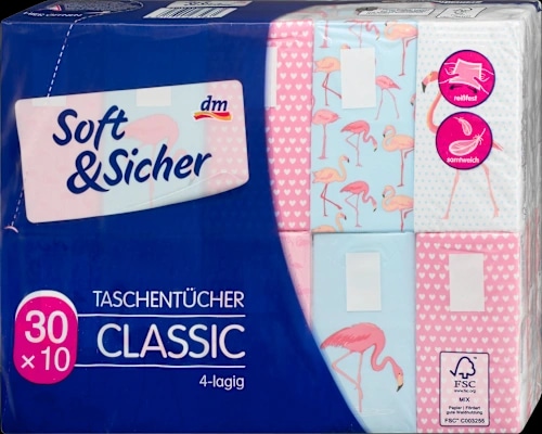 Soft & Sicher Classic Taschentücher 30 x 10 Bl. Angebot bei Dm